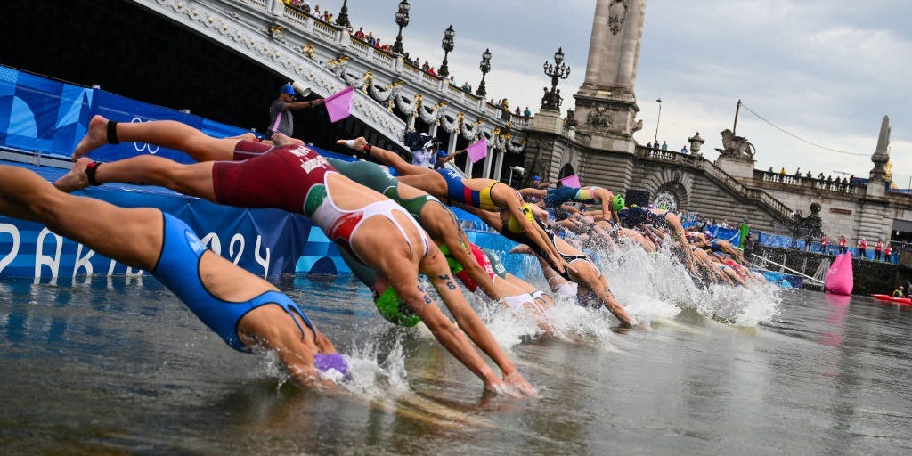 Olympians swam in the Seine after all. Some prepped with probiotics; others complained about the taste.