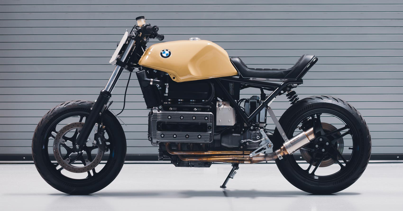 Hot stuff: A brutalist BMW K100 street tracker from California