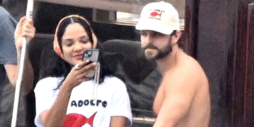 Tessa Thompson Flaunts PDA with Shirtless Brandon Green During a Yacht Day in Italy (Photos)