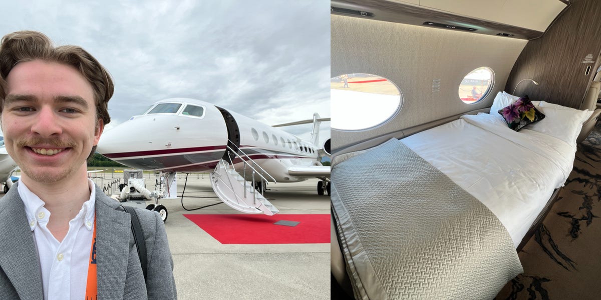 I went on the world's newest private jet, an $81 million Gulfstream G700 with its own bedroom for Qatar Airways' deep-pocketed customers