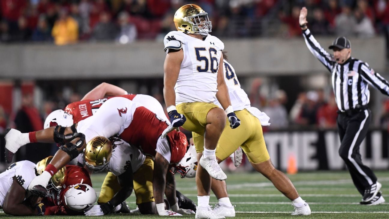 Irish LT Jagusah suffers torn pec, out for season