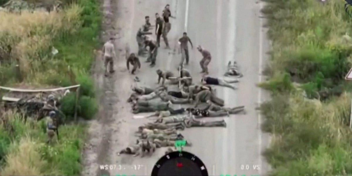 Ukrainian releases video of Russian troops surrendering after a surprise attack