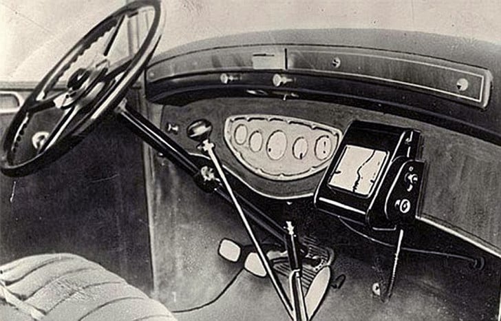 Analog GPS: Scrolling Wrist and Car-Mounted Maps of the Roaring 20s and 30s