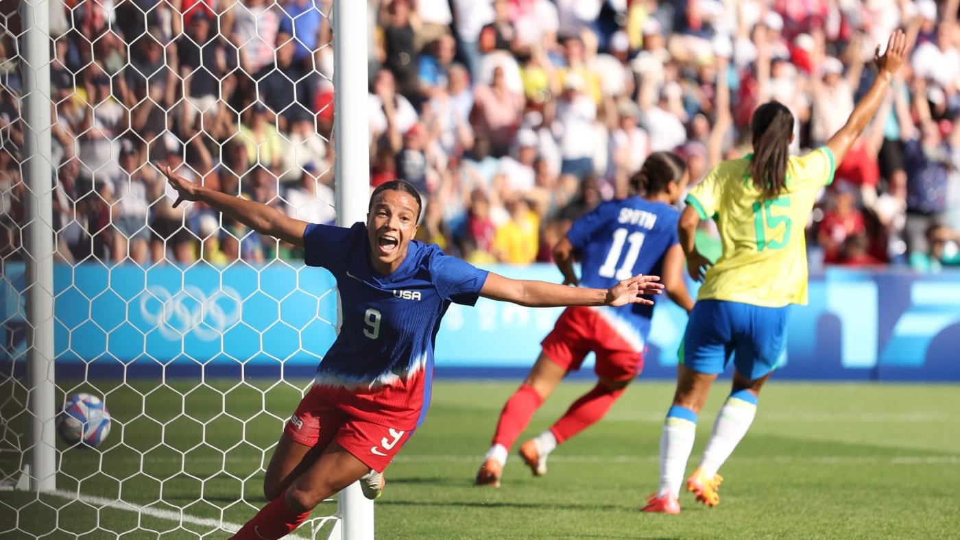 U.S. women's soccer team wins 5th gold medal, defeats Brazil 1-0 at Paris Olympics