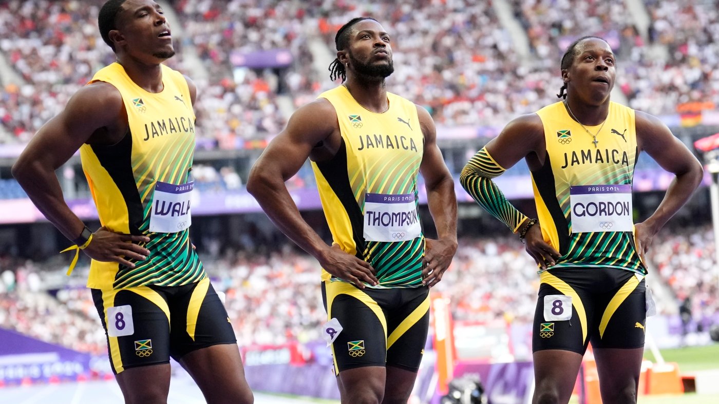 In Paris, Jamaican sprinters backslide in Olympic track rivalry with U.S.