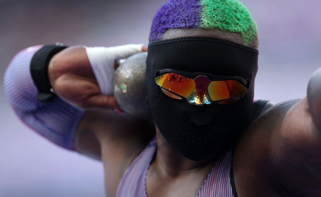 The Reason Shot Putter Raven Saunders Is Wearing a Mask at the Paris Olympics