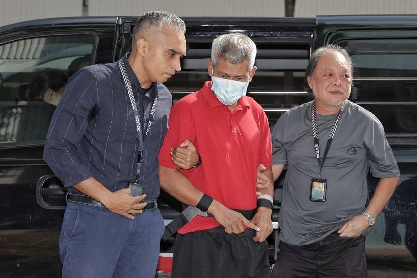 Accused in Yishun murder case escorted back to scene where body was found
