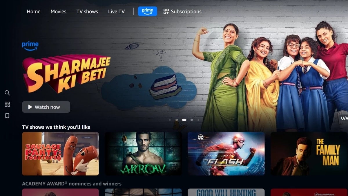 Amazon Prime Video Revamped With Streamlined Navigation Bar, AI-Based Recommendations