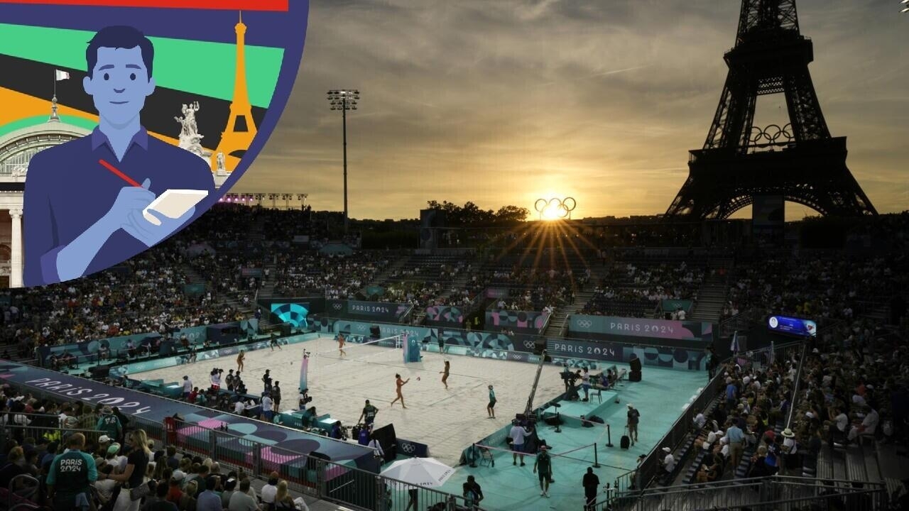 Blinded by the light: A night of beach volleyball beneath the dazzling Eiffel Tower