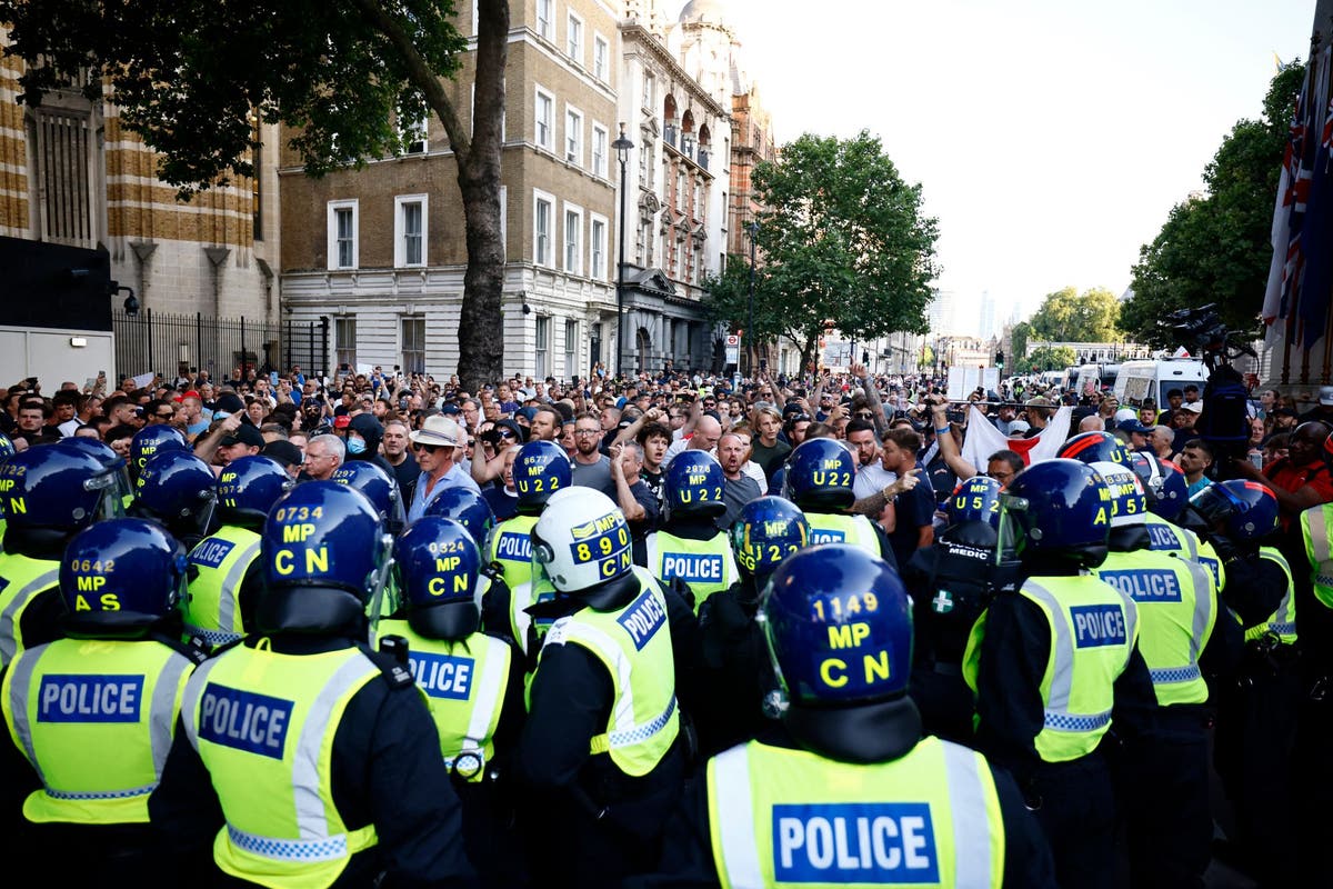 Boy, 14, among those charged over disorder outside Downing Street