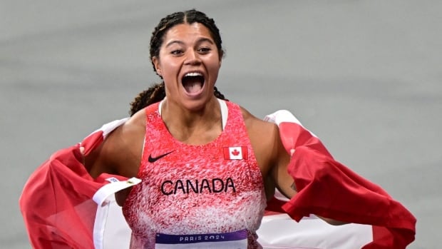 Camryn Rogers gives Canada its 6th gold medal as Andre De Grasse heads back to the track