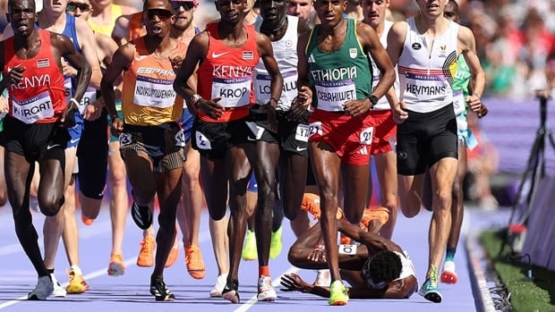 Canada's Moh Ahmed has appeal denied after getting tripped in men's 5,000m heat