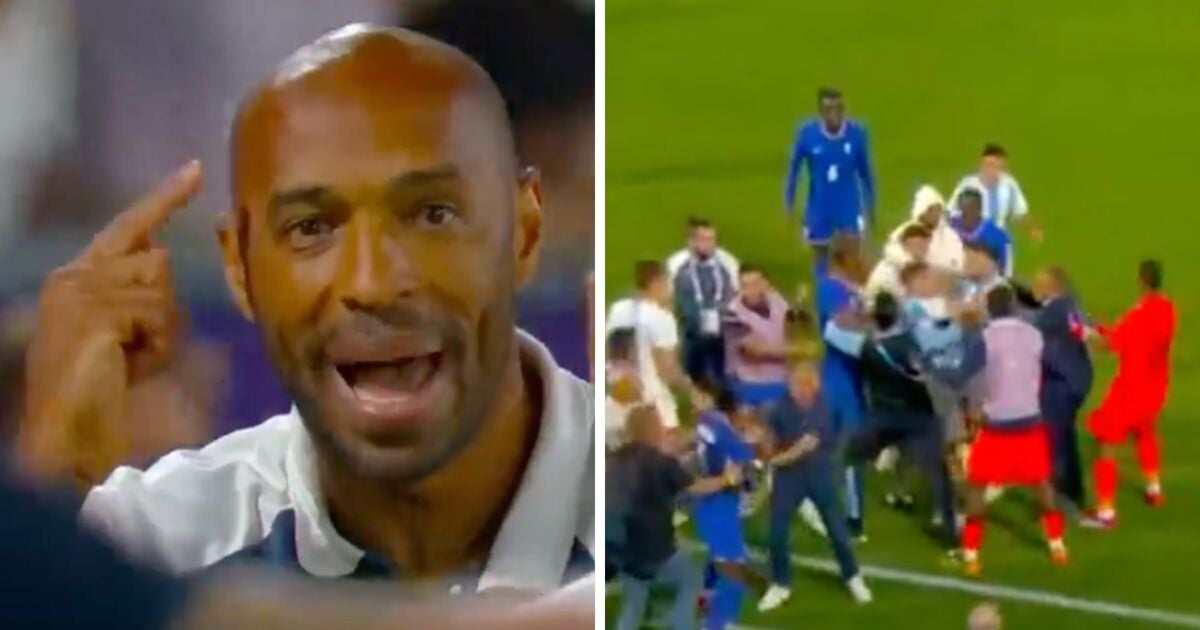 France and Argentina players clash on the pitch as Olympics grudge match ends in chaos