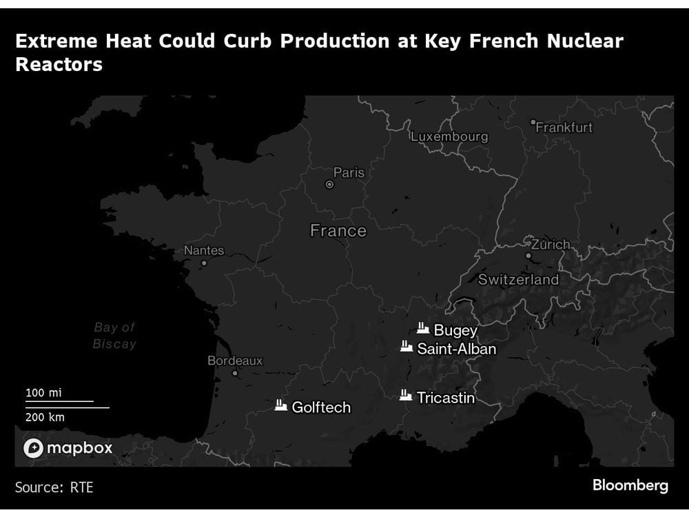 France Widens Warning for Nuclear Power Cuts as Europe Sizzles