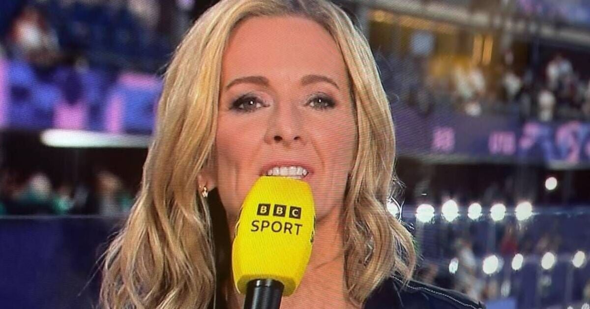 Gabby Logan halts BBC Olympics broadcast as she makes emotional farewell