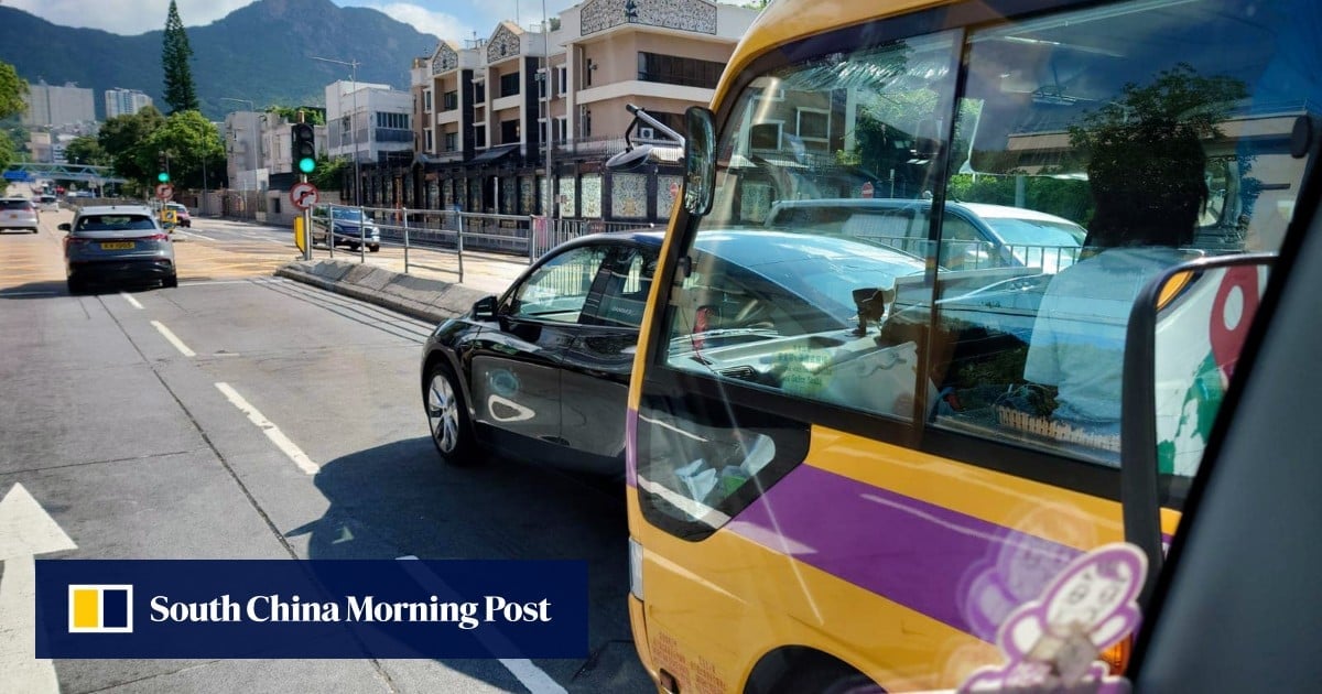 Hong Kong school bus driver in hospital after passing out at wheel, crashing into Tesla