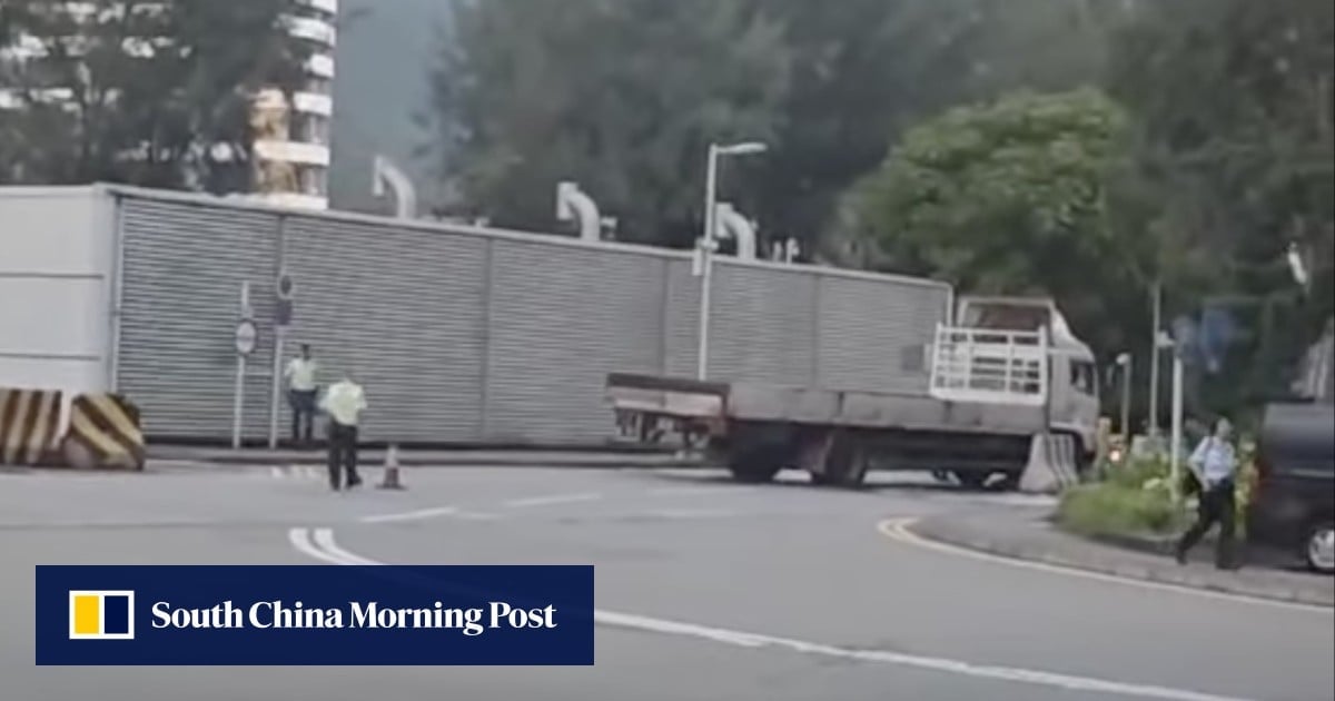 Hong Kong truck driver collapses behind the wheel in fatal accident at airport