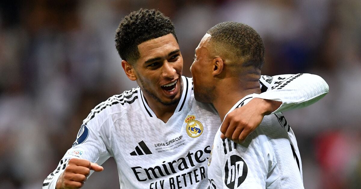 Jude Bellingham assists Kylian Mbappe as Real Madrid romp to Super Cup win