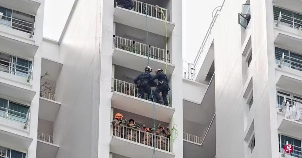 Man, 24, rescued after standing on 38th floor ledge of Jurong East block for over 5 hours 