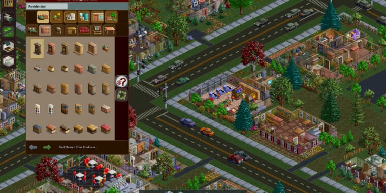 Metropolis 1998 lets you design every building in an isometric, pixel-art city