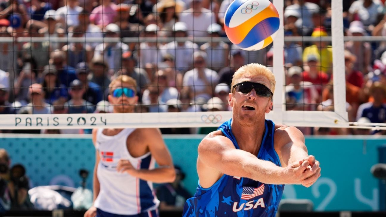 NBA-ex Budinger, Evans out in beach volleyball