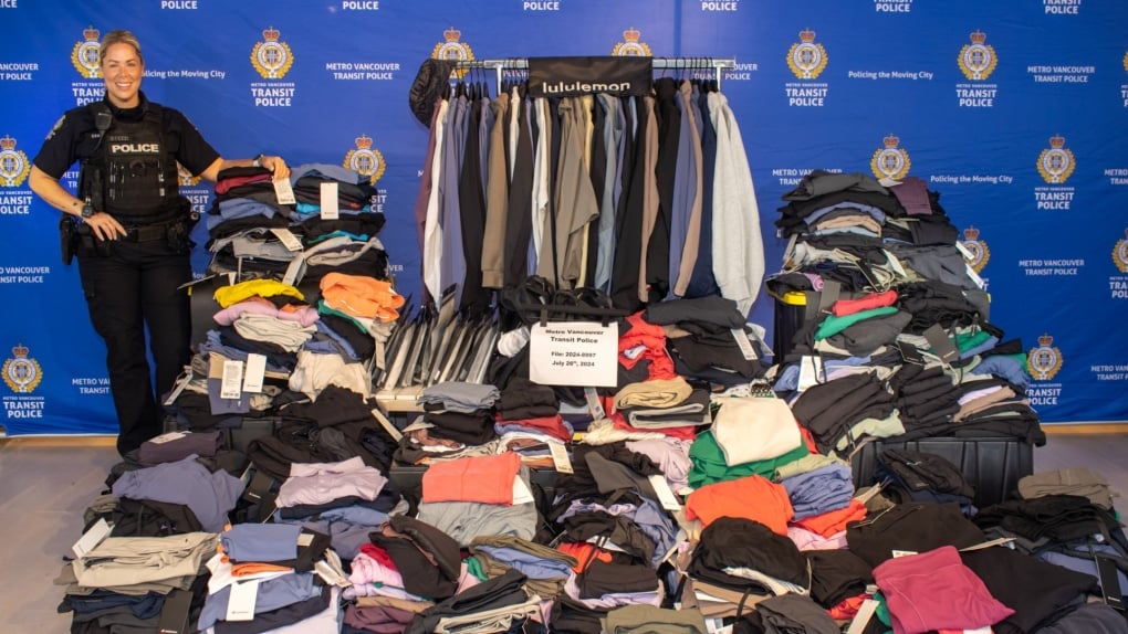 Nearly $100K in Lululemon merchandise recovered from B.C. theft ring, police say