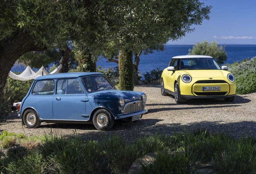 New Electric MINI Poses With The Classic Mini