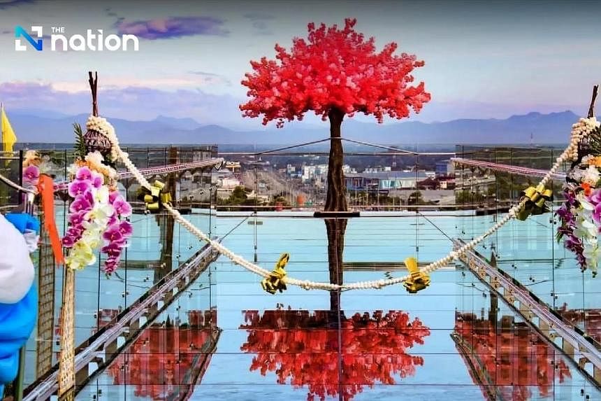 New glass-bottomed skywalk unveiled in northern Thailand