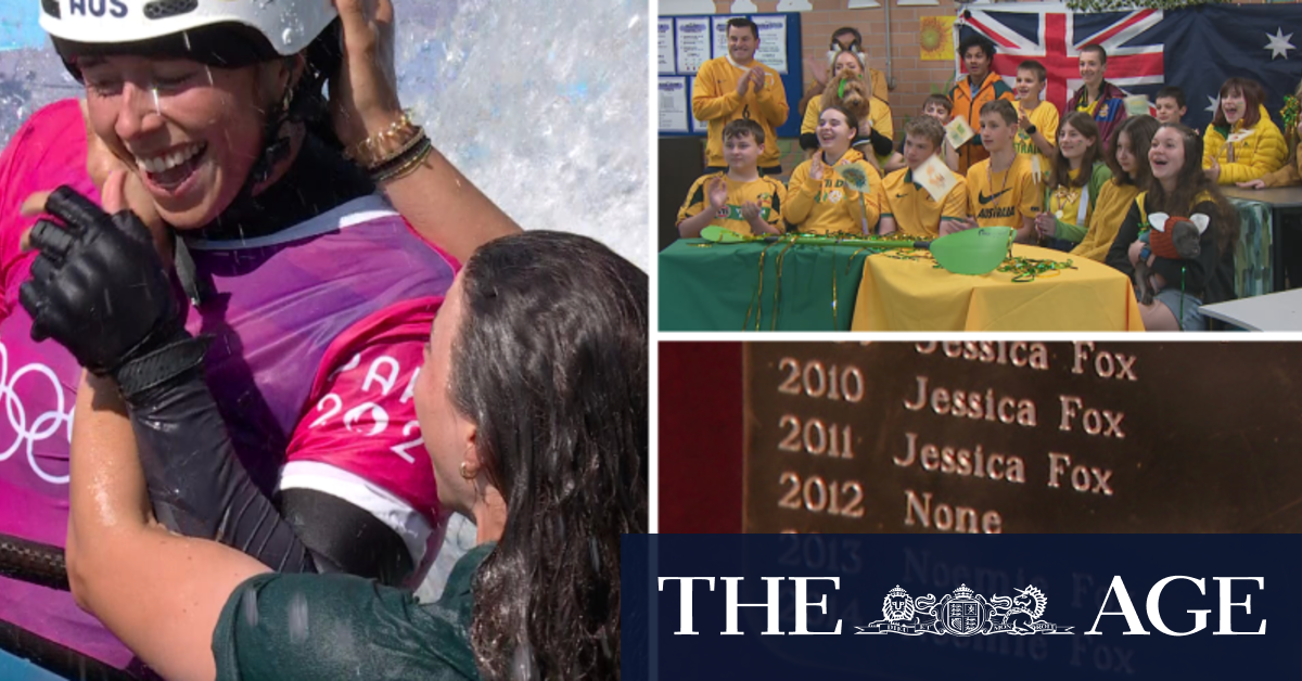 Olympians old high school cheer on golden girls from classroom