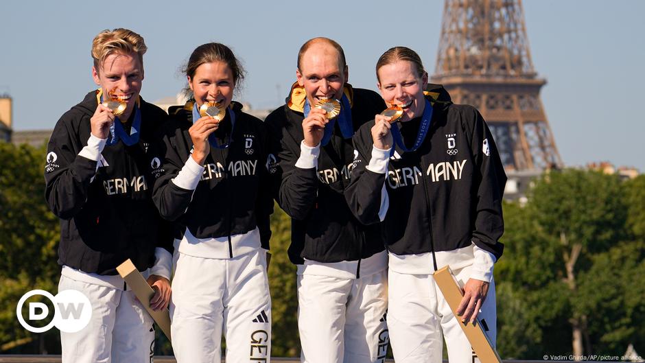 Olympics: Germany win triathlon mixed relay gold