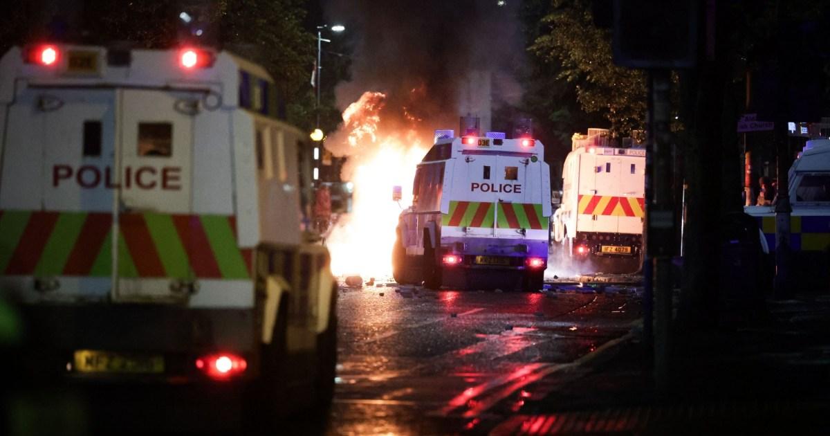 Petrol bombs rain down on police during night of violence in Belfast