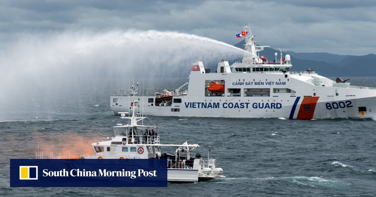 Philippines and Vietnam coastguards hold first joint drills near South China Sea