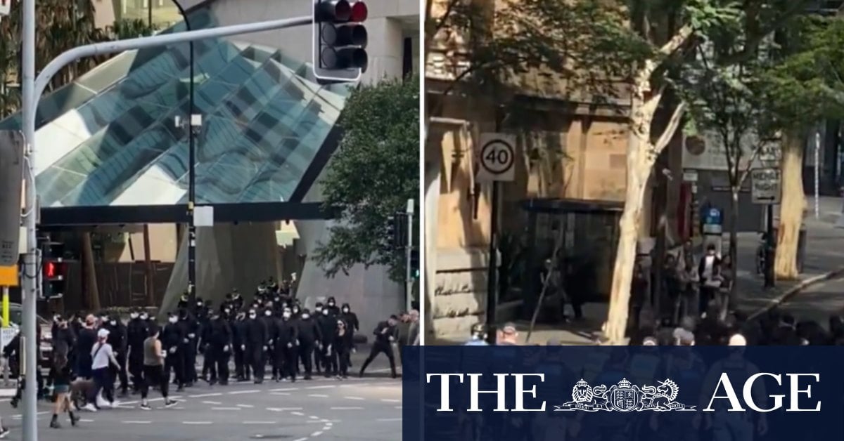 Police disrupt neo-Nazi march in Brisbane