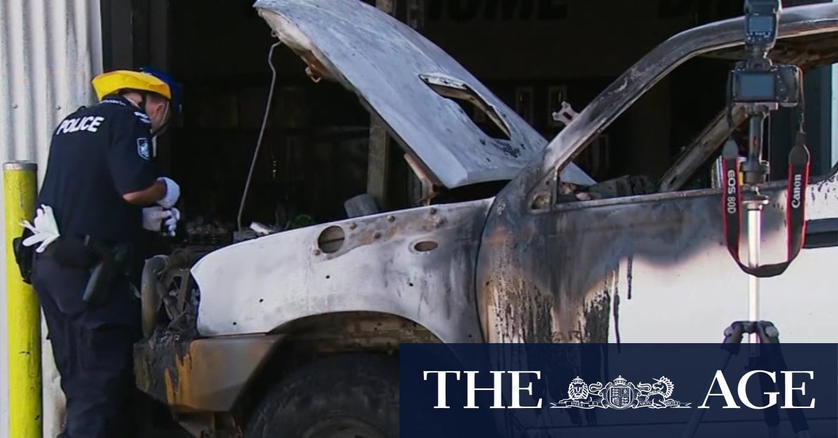 Police investigate after ute smashes into tobacco shop in Queensland