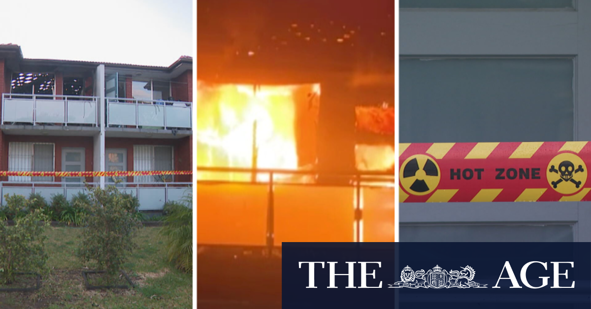 Residents hailed heroes after fire tears through unit block