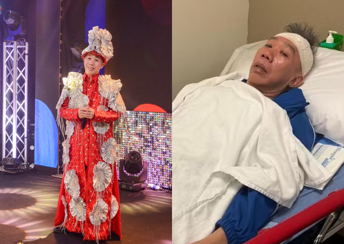 'Suddenly lost consciousness': Veteran getai singer falls and gets 10 stitches on head 