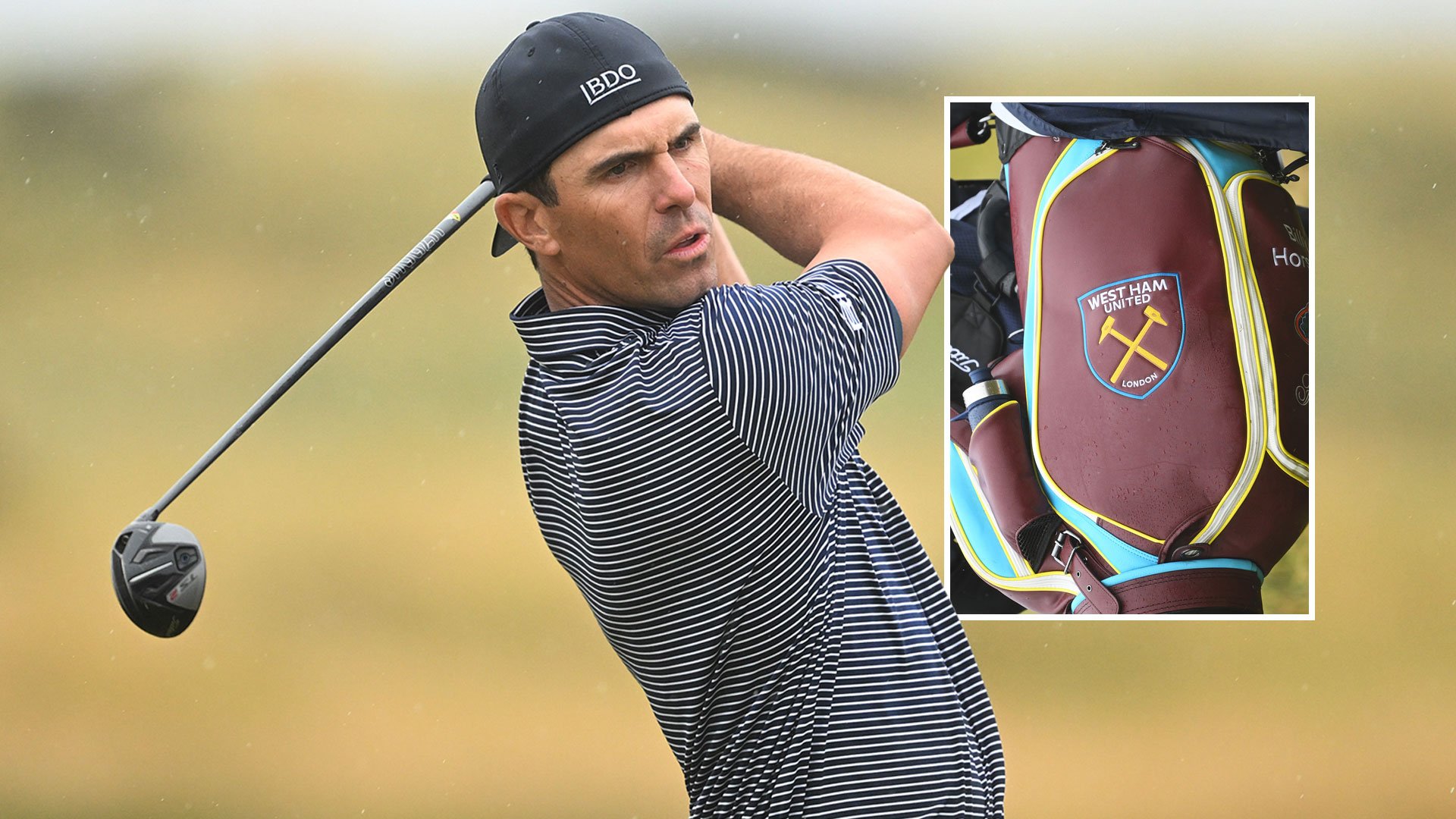 The Open leader Billy Horschel explains bizarre reason he carries West Ham golf bag at Royal Troon