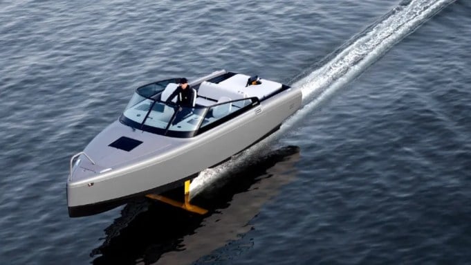 This Stunning New Candela Boat Has Gold Foils That Loft It Above the Water