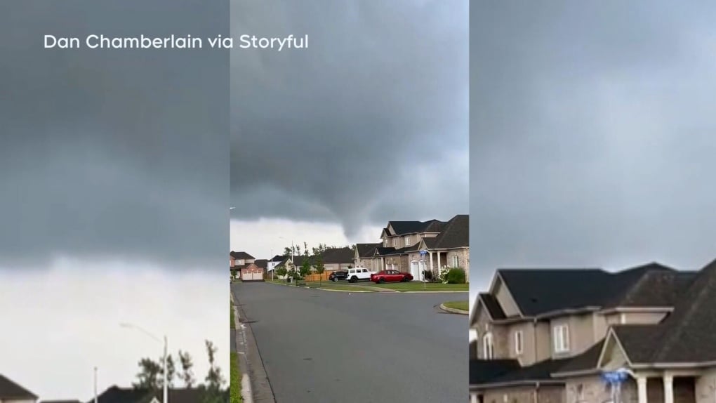 Video shows possible tornado in Fort Erie, Ont. on Monday
