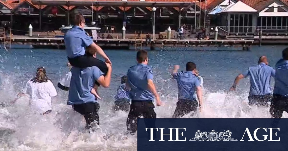 WA Police officers brave winter water for charity