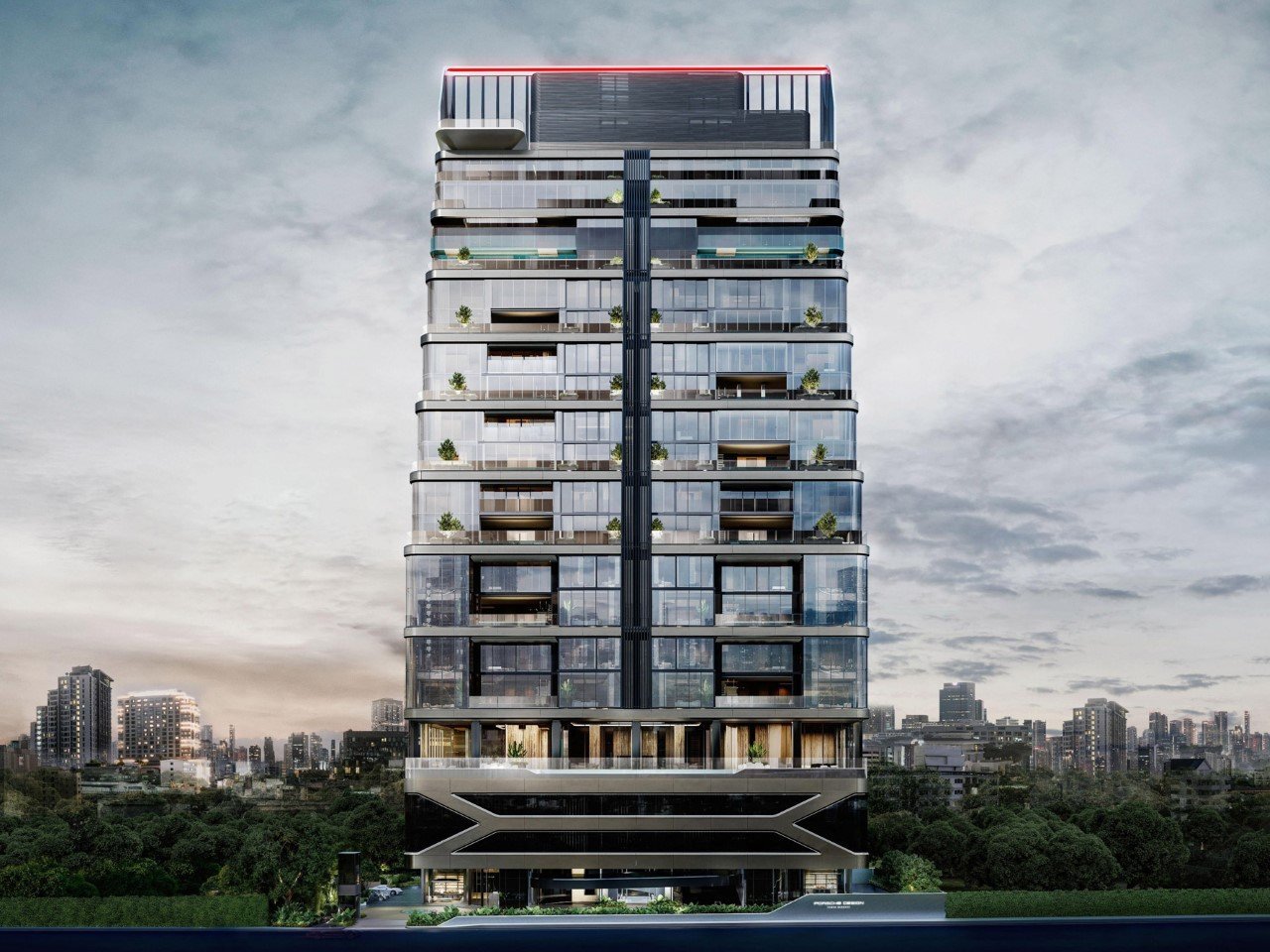 Porsche is Building its First Residential Tower in Bangkok with 22 Luxury Duplex Apartments