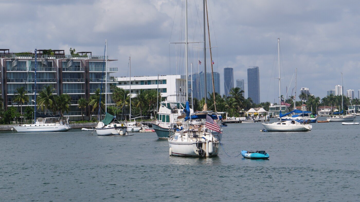 In Miami Beach, you can live on your boat, but getting to land is not so easy