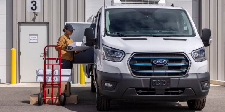 Ford starts deliveries of enhanced-range E-Transit electric vans