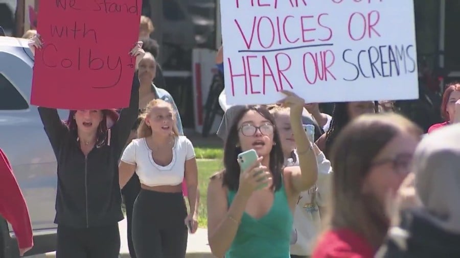 Park Hill students walk out of class in support of suspended student