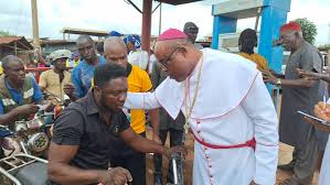 Bishop gifts okada riders free fuel in Enugu