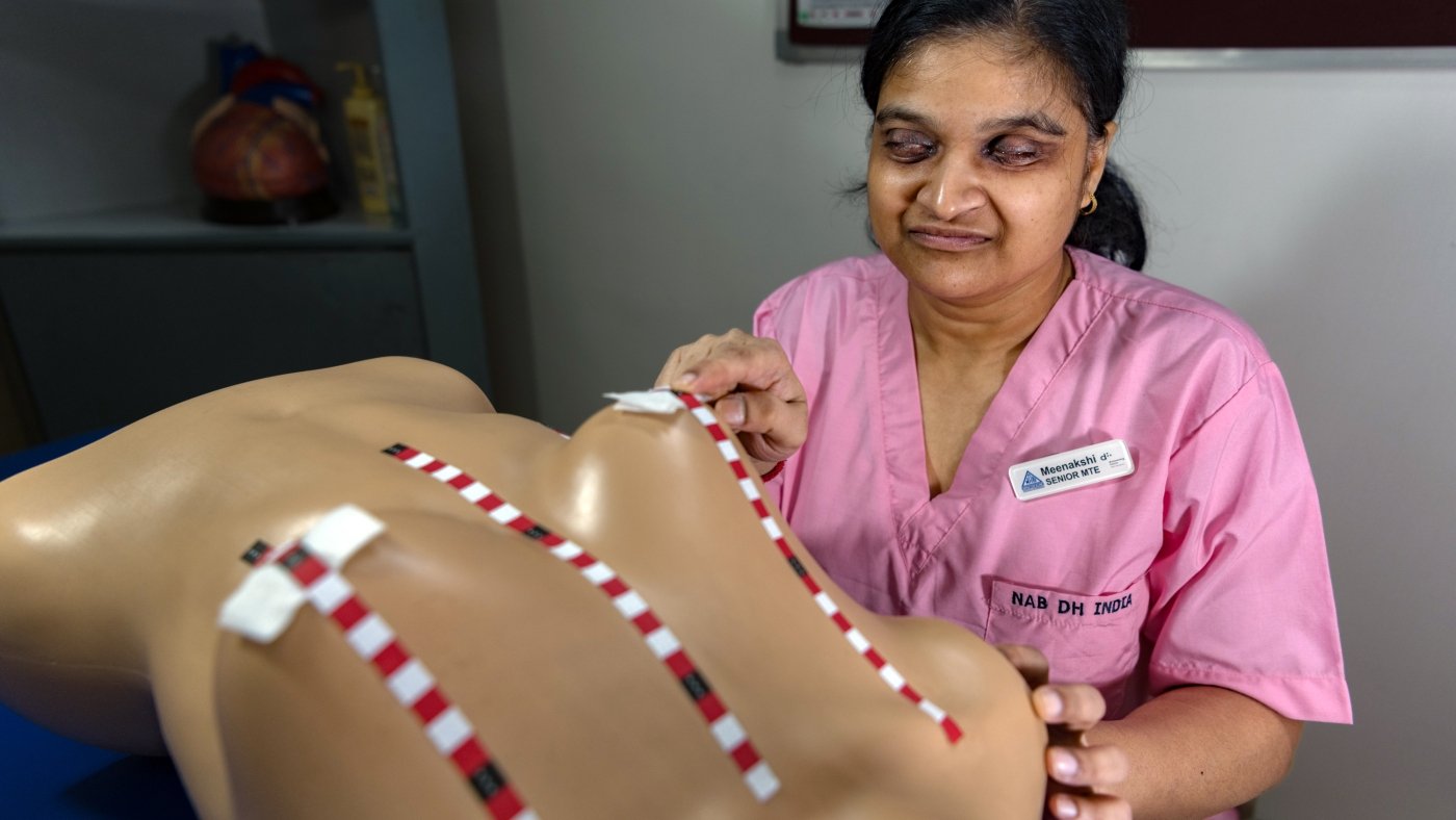 Women who are blind play a critical role in identifying possible breast cancers