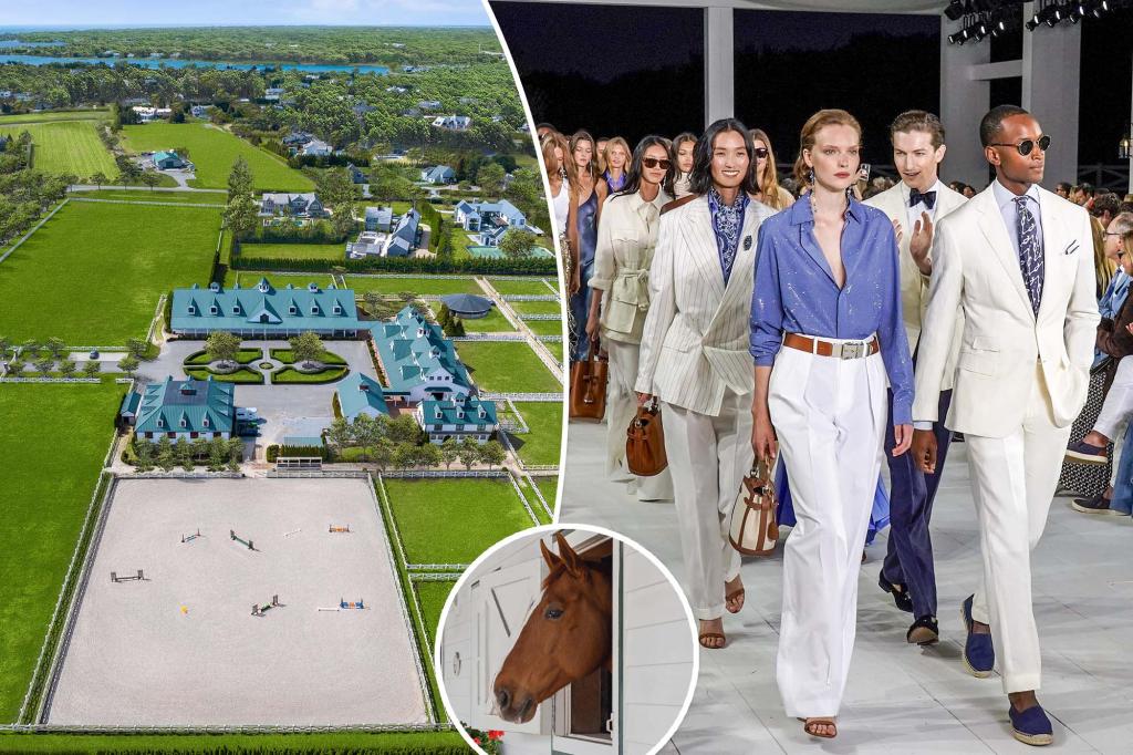 Tony Hamptons horse farm where Ralph Lauren held his Spring 2025 presentation asks $15.25M for sale