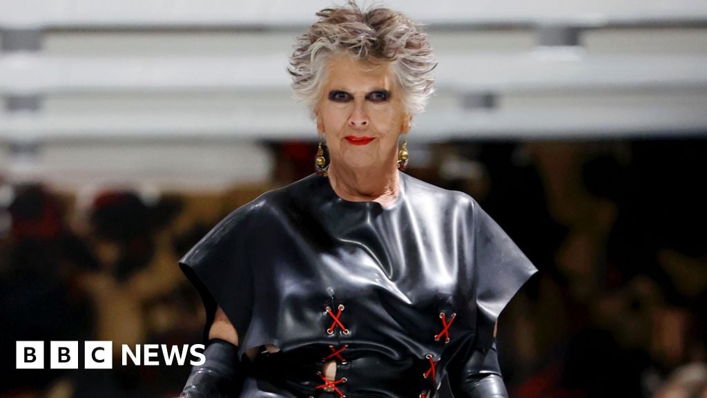 Prue Leith like you've never seen her before on London catwalk