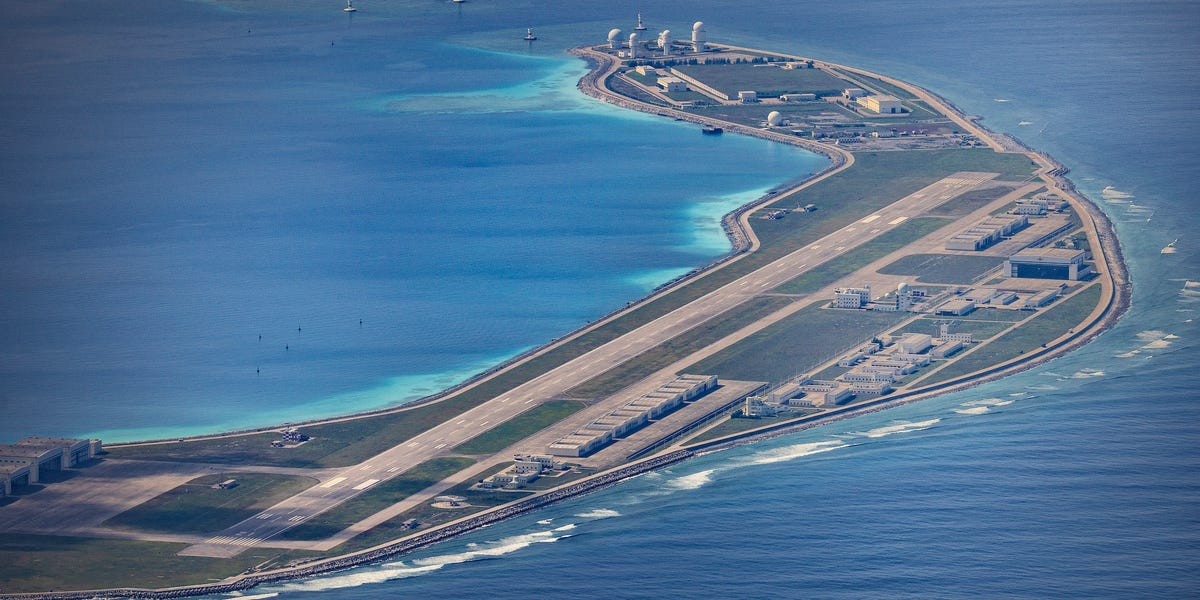 Photo hints a big US Air Force Reaper drone competition was focused on one of China's fake islands in the South China Sea