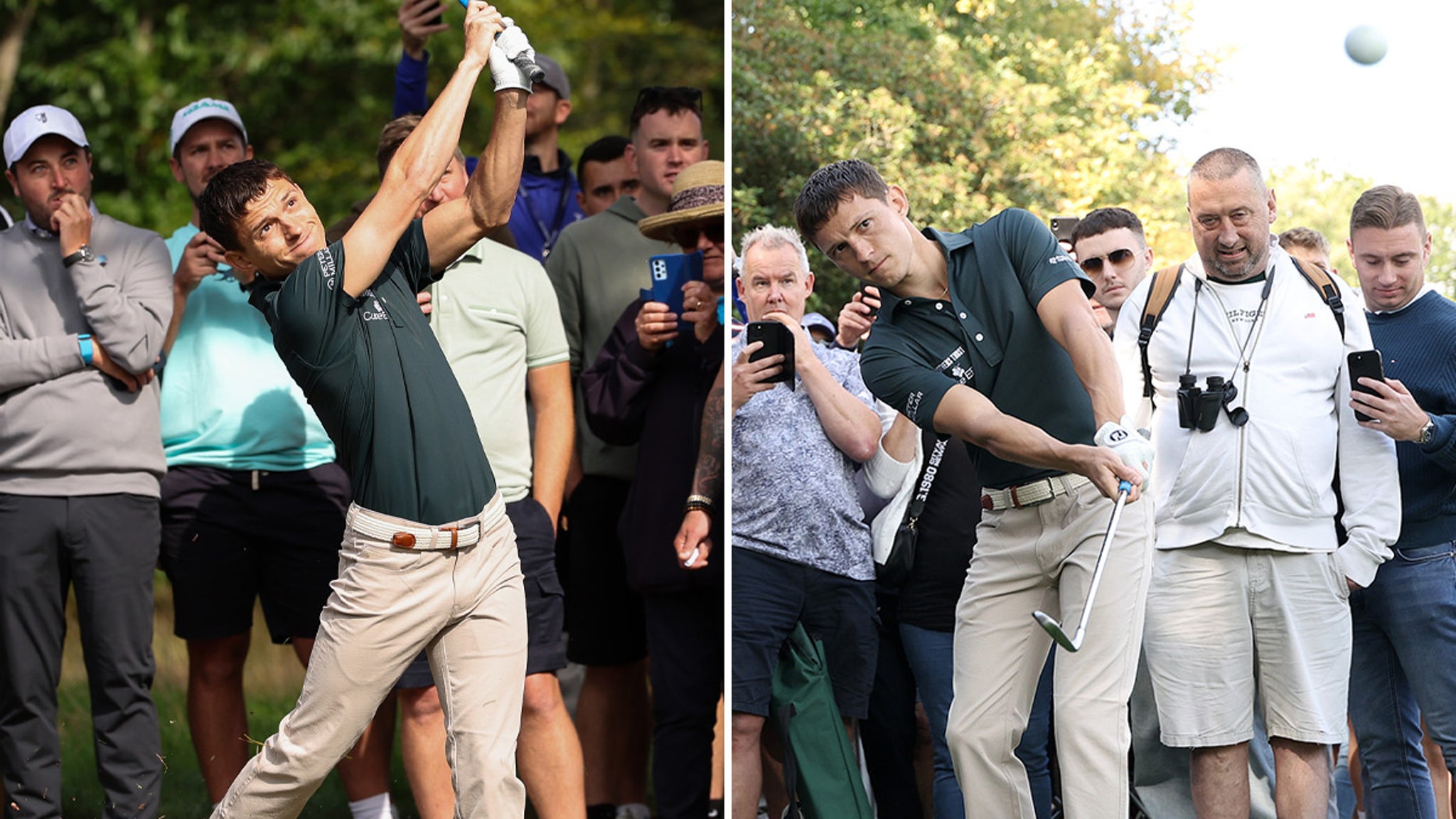 Tom Holland Takes His Best Swing at European Golf Tournament